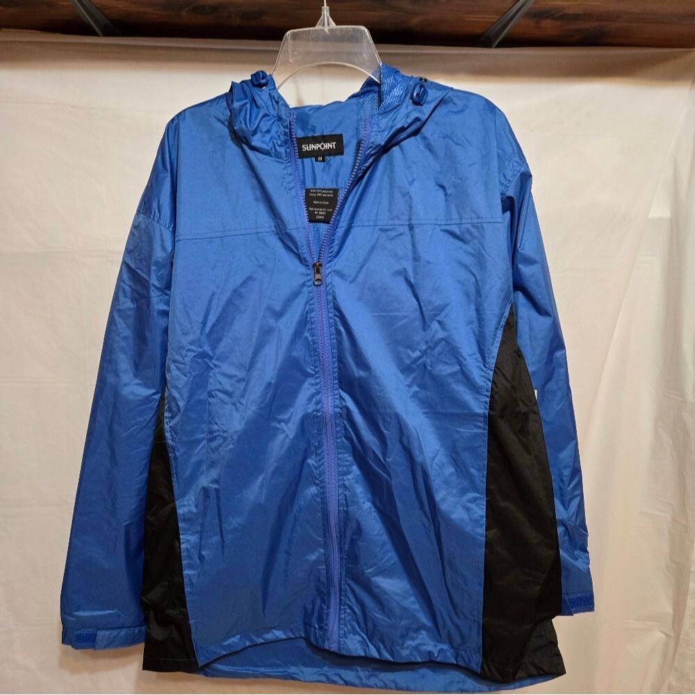 💰4 for $10💰 NWT- Sunpoint Blue and Black Men's Windbreaker
